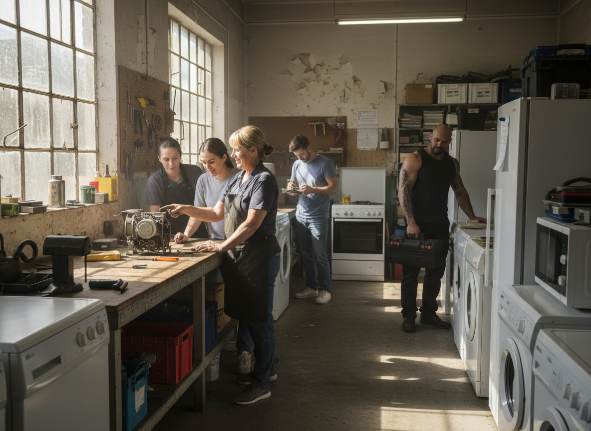 The Chipet Appliance Repair team at work in Stanford